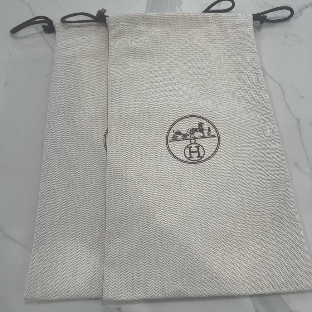 Hermes shoe bag pair
